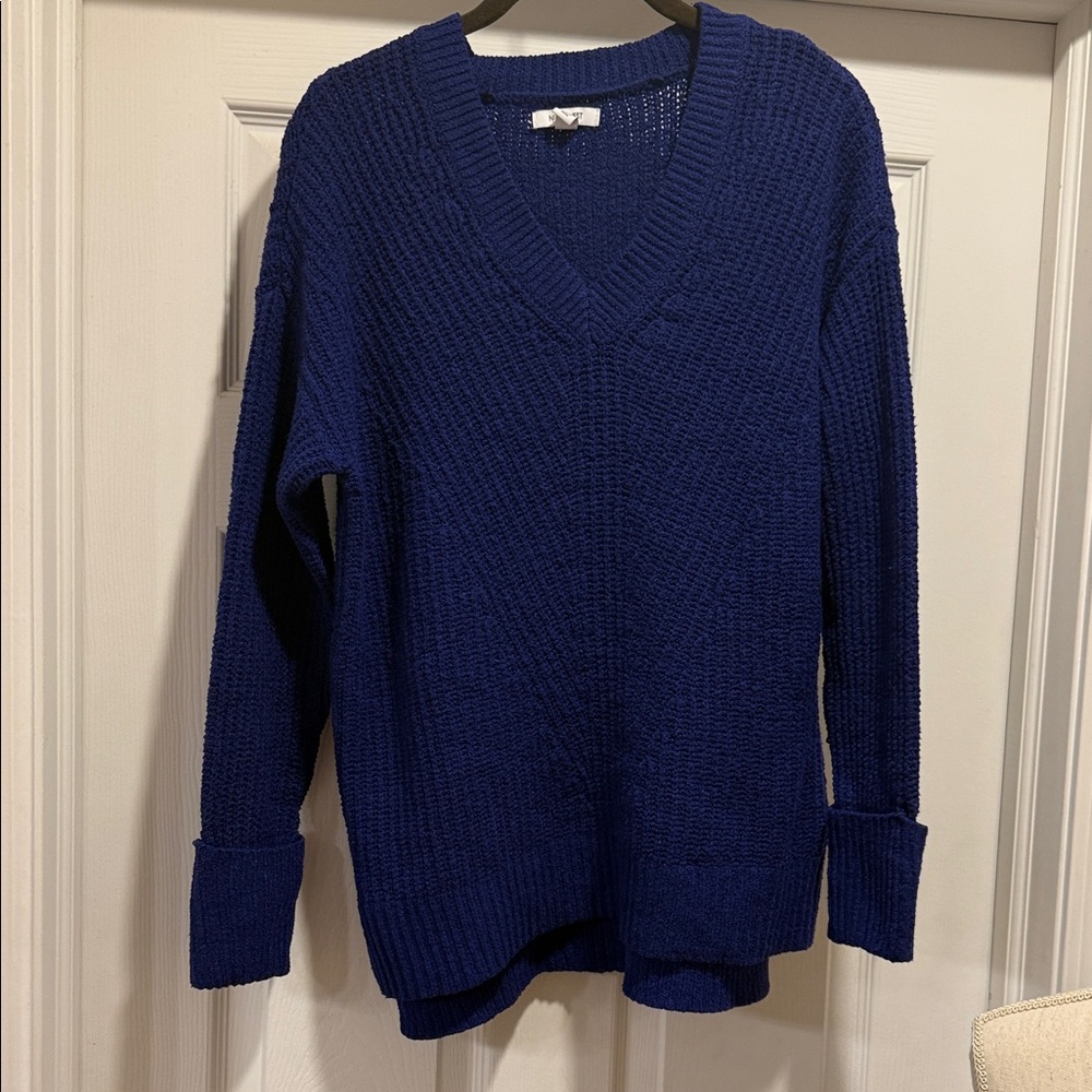 Nine West Women's Blue V-Neck Sweater